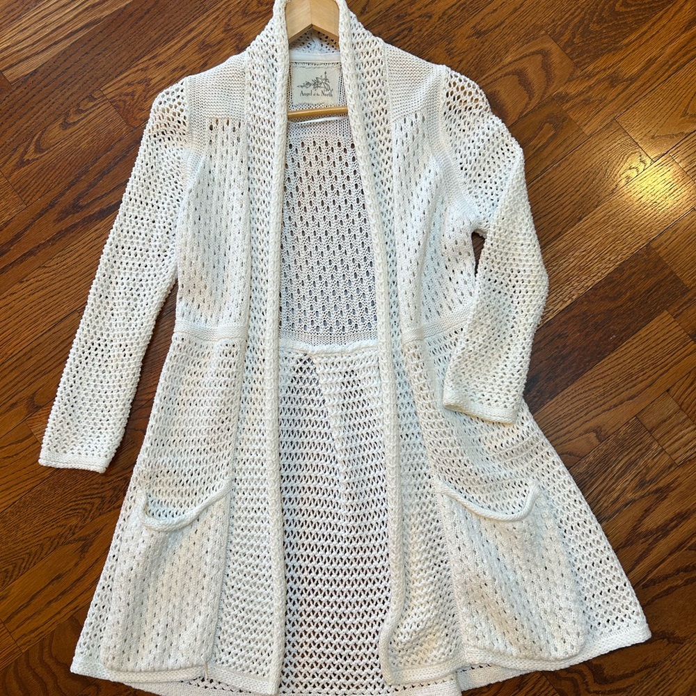 Anthropologie Angel of the North Cardigan White